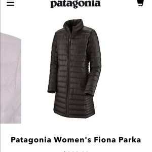 NWT Patagonia Fiona Parka - black